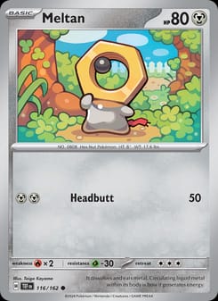 Meltan 116/162 Common – Temporal Forces Pokémon card