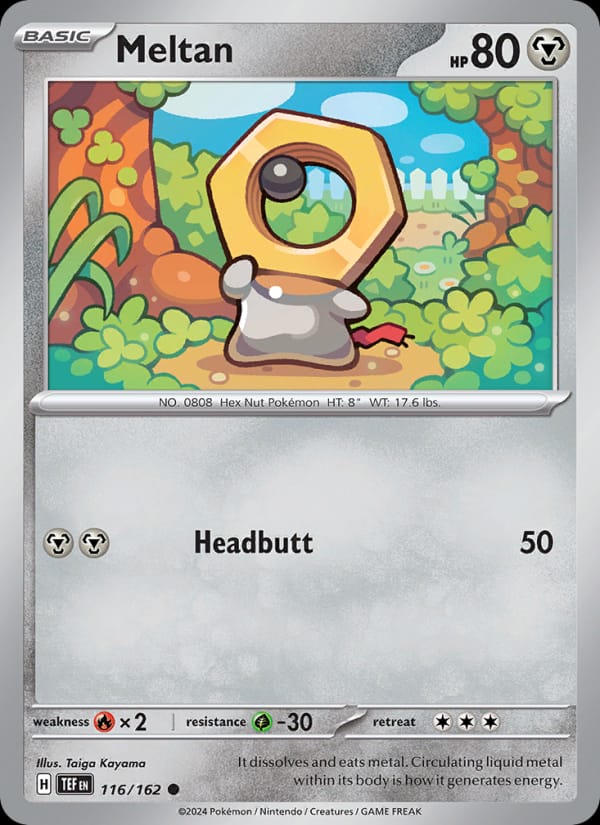 Meltan 116/162 Temporal Forces Pokémon card