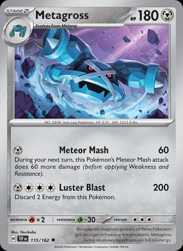 Metagross 115/162 Temporal Forces Pokémon card