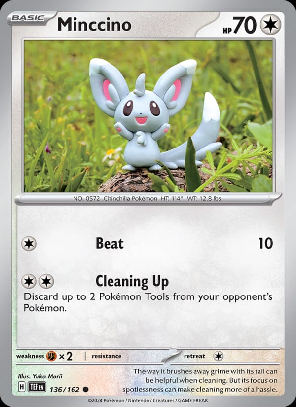 Minccino 136/162 Temporal Forces Pokémon card