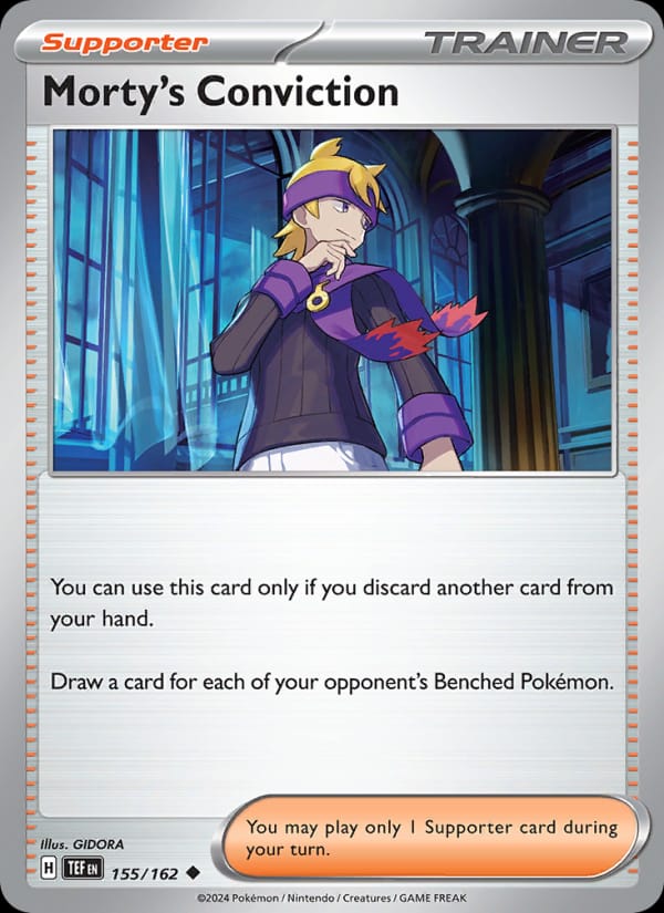 Morty's Conviction 155/162 Temporal Forces Pokémon card