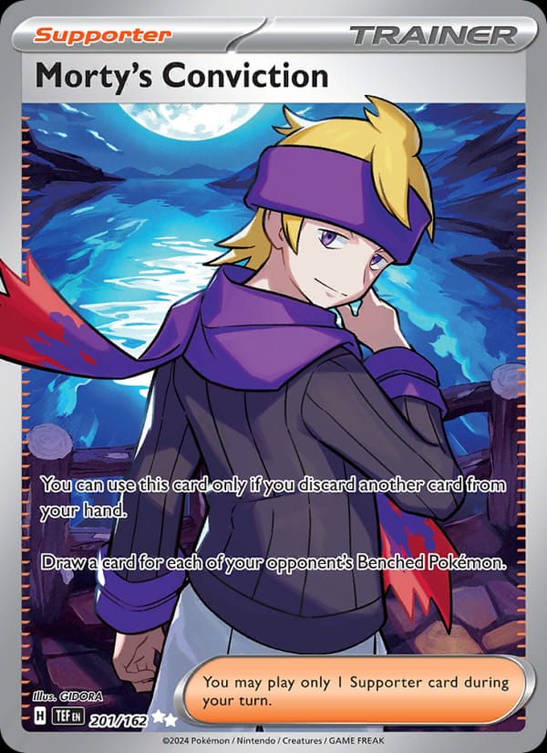 Morty's Conviction 201/162 Temporal Forces Pokémon card