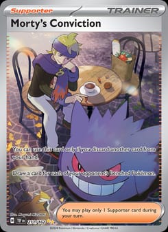 Morty's Conviction 211/162 Special Illustration Rare – Temporal Forces Pokémon card