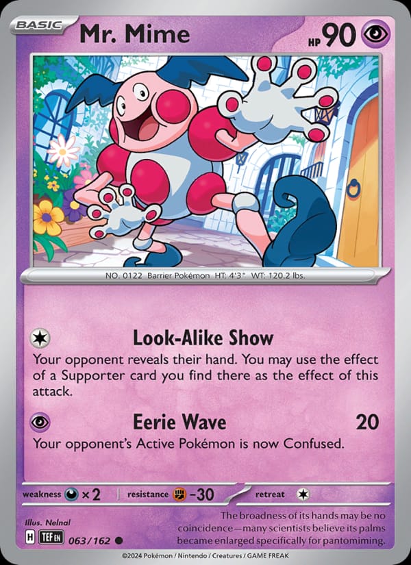 Mr. Mime 063/162 Temporal Forces Pokémon card