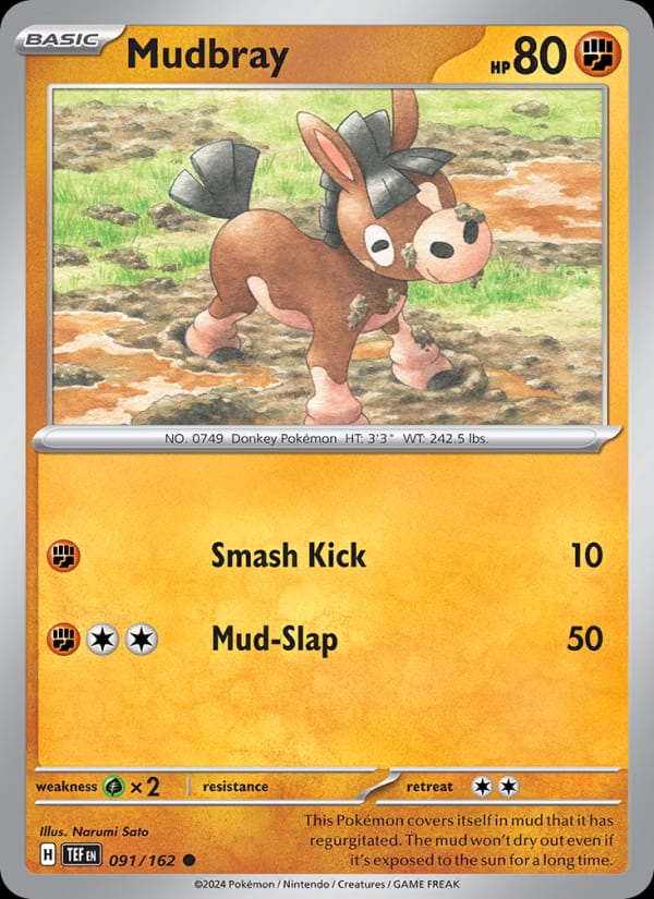 Mudbray 091/162 Temporal Forces Pokémon card