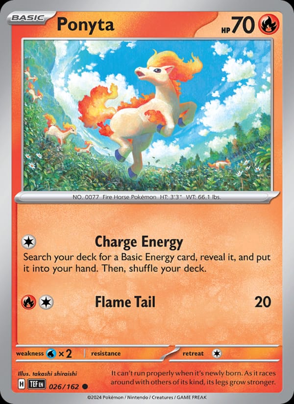 Ponyta 026/162 Temporal Forces Pokémon card