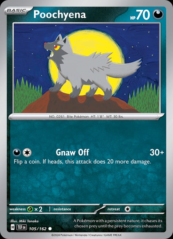 Poochyena 105/162 Temporal Forces Pokémon card