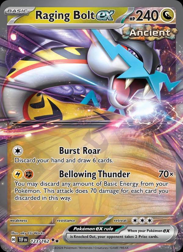 Raging Bolt ex 123/162 Temporal Forces Pokémon card