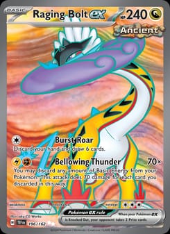 Raging Bolt ex 196/162 Ultra Rare – Temporal Forces Pokémon card