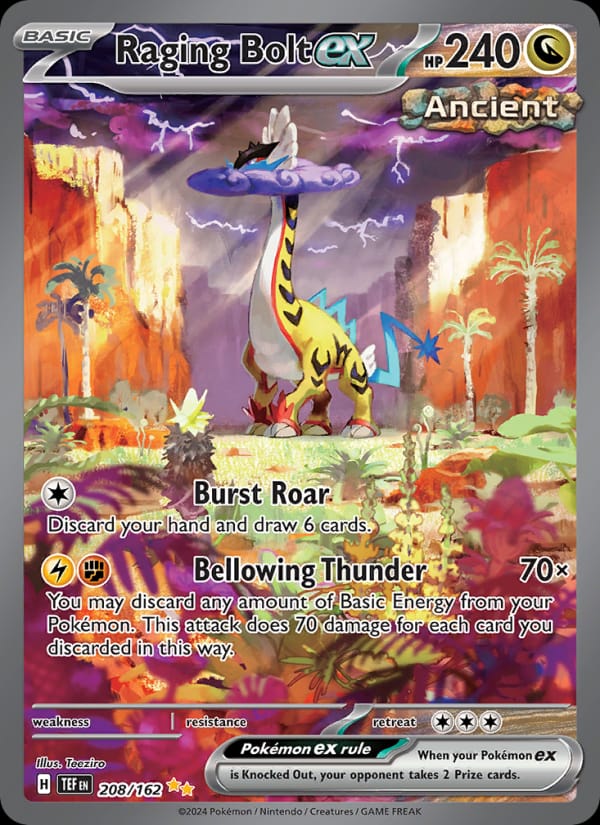 Raging Bolt ex 208/162 Temporal Forces Pokémon card