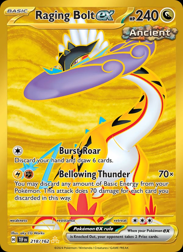 Raging Bolt ex 218/162 Temporal Forces Pokémon card