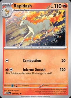 Rapidash 027/162 Uncommon – Temporal Forces Pokémon card