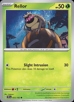 Rellor 023/162 Common – Temporal Forces Pokémon card