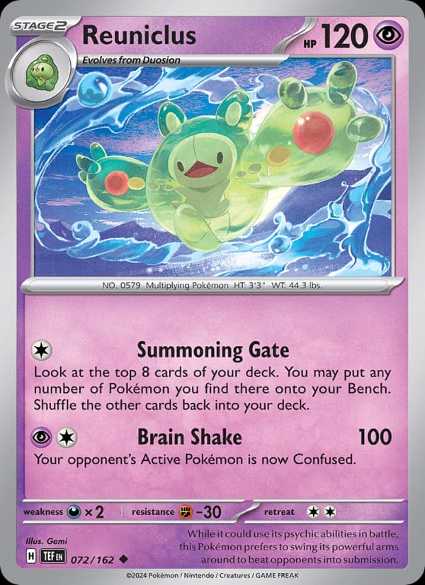 Reuniclus 072/162 Temporal Forces Pokémon card