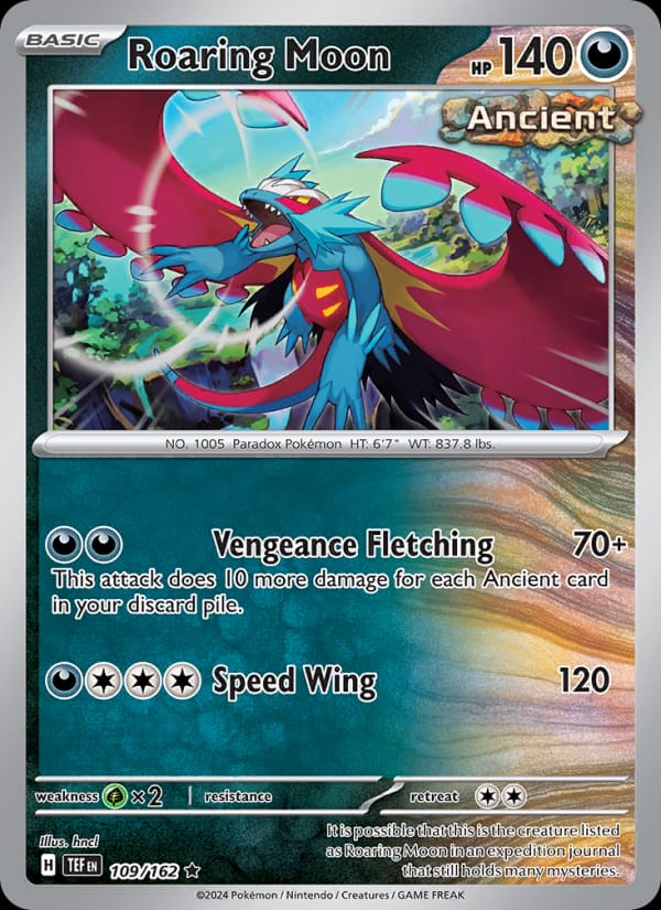 Roaring Moon 109/162 Temporal Forces Pokémon card