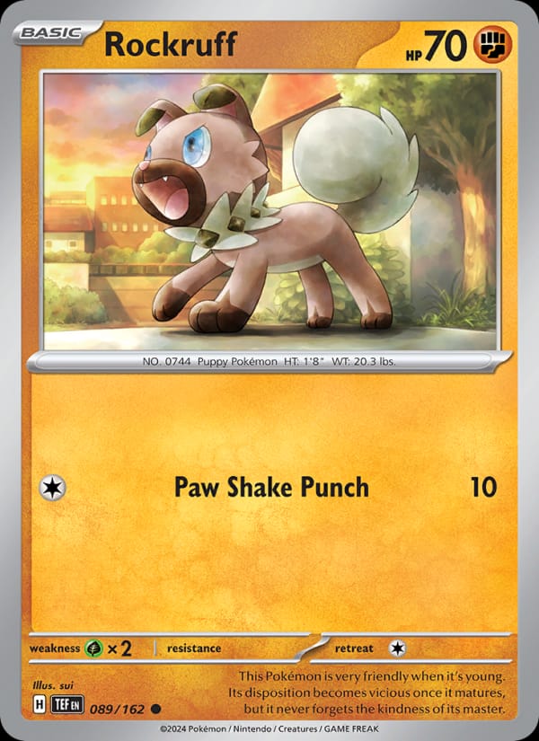 Rockruff 089/162 Temporal Forces Pokémon card