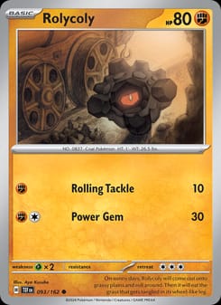 Rolycoly 093/162 Common – Temporal Forces Pokémon card