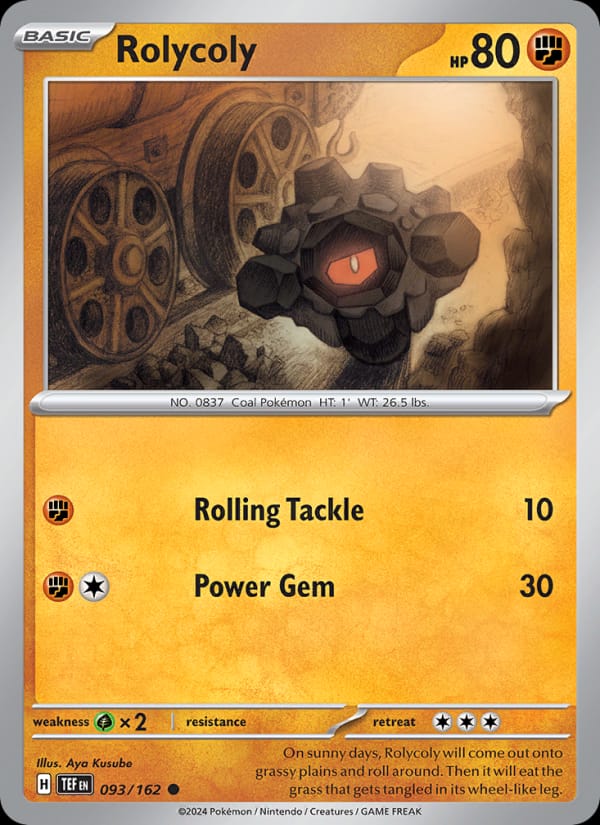 Rolycoly 093/162 Temporal Forces Pokémon card
