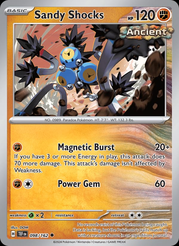 Sandy Shocks 098/162 Temporal Forces Pokémon card