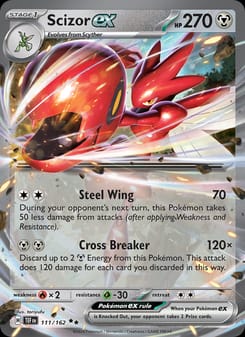Scizor ex 111/162 Double Rare – Temporal Forces Pokémon card