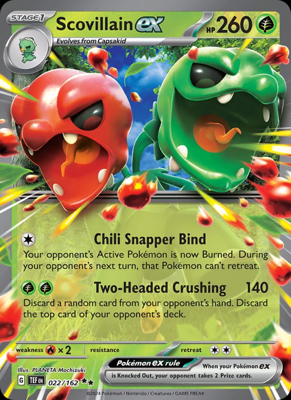 Scovillain ex 022/162 Temporal Forces Pokémon card