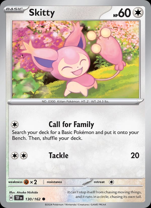 Skitty 130/162 Temporal Forces Pokémon card