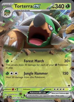 Torterra ex 012/162 Double Rare – Temporal Forces Pokémon card