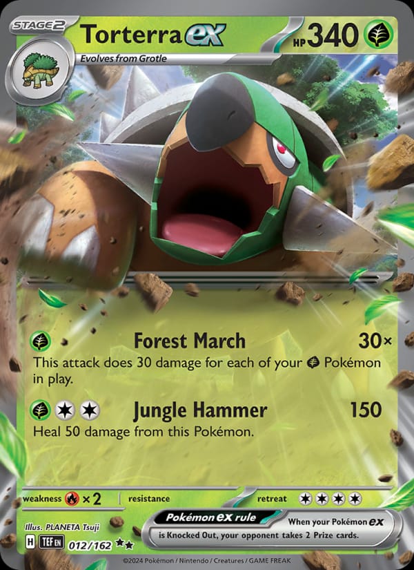 Torterra ex 012/162 Temporal Forces Pokémon card
