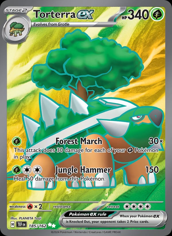 Torterra ex 185/162 Temporal Forces Pokémon card