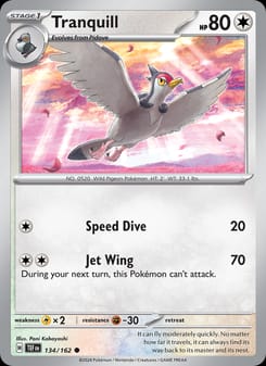 Tranquill 134/162 Common – Temporal Forces Pokémon card