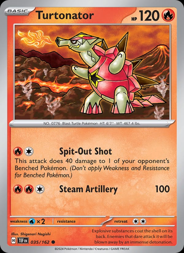 Turtonator 035/162 Temporal Forces Pokémon card