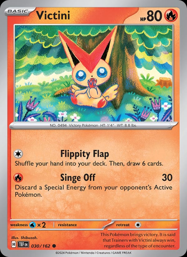Victini 030/162 Temporal Forces Pokémon card