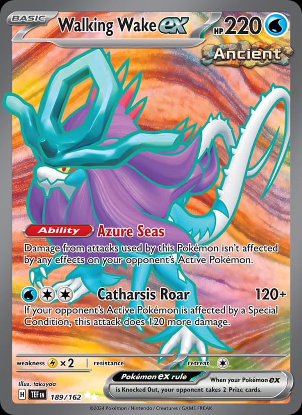 Walking Wake ex 189/162 Temporal Forces Pokémon card