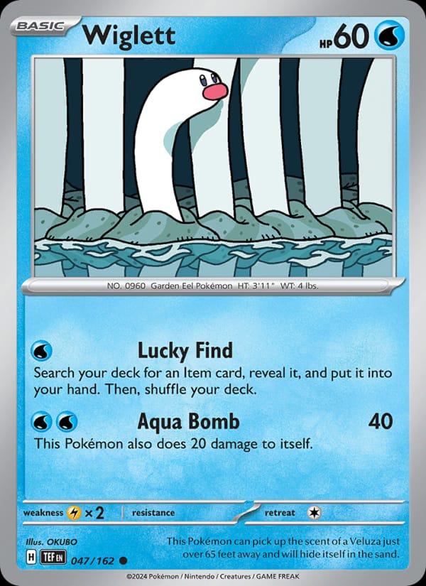 Wiglett 047/162 Temporal Forces Pokémon card