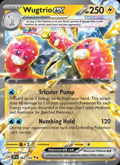 Wugtrio ex 060/162 Double Rare – Temporal Forces Pokémon card