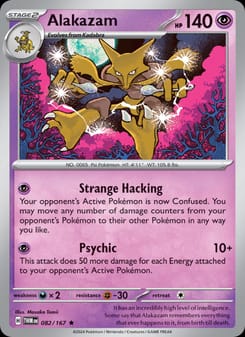 Alakazam 082/167 Rare – Twilight Masquerade Pokémon card