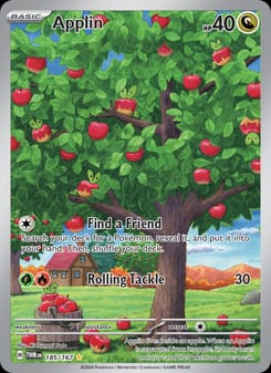 Applin 185/167 Illustration Rare – Twilight Masquerade Pokémon card