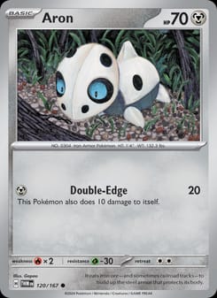 Aron 120/167 Common – Twilight Masquerade Pokémon card