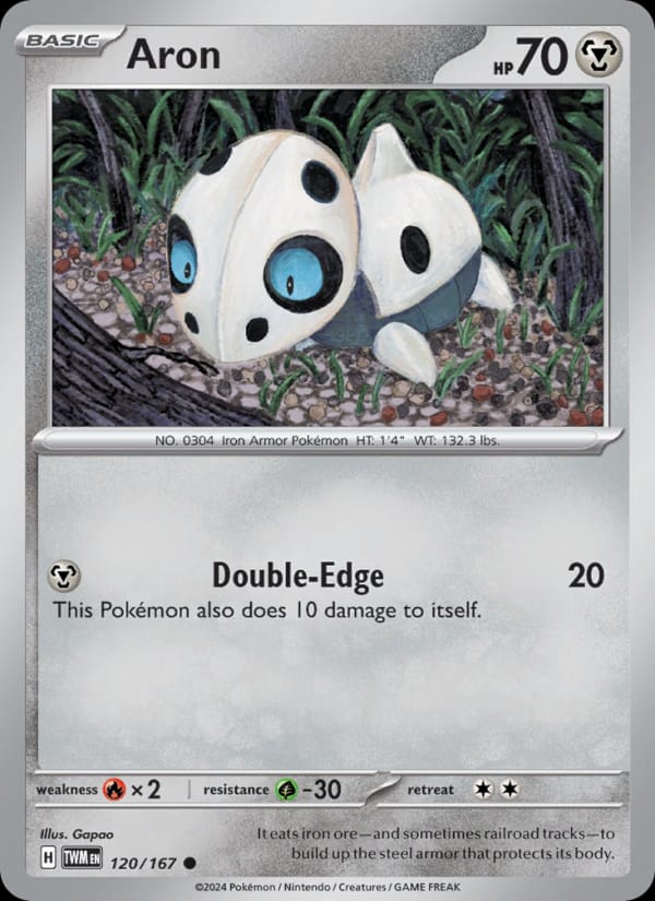 Aron 120/167 Twilight Masquerade Pokémon card