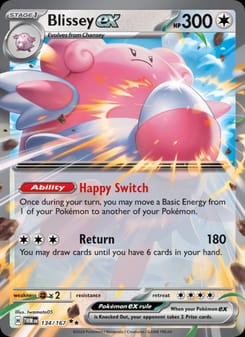 Blissey ex 134/167 Double Rare – Twilight Masquerade Pokémon card