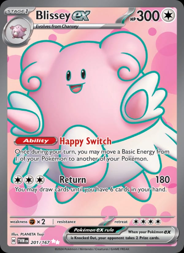 Blissey ex 201/167 Twilight Masquerade Pokémon card