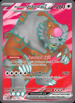 Bloodmoon Ursaluna ex 202/167 Ultra Rare – Twilight Masquerade Pokémon card
