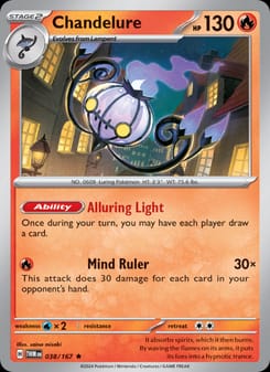 Chandelure 038/167 Rare – Twilight Masquerade Pokémon card