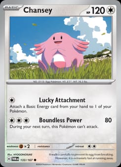 Chansey 133/167 Common – Twilight Masquerade Pokémon card