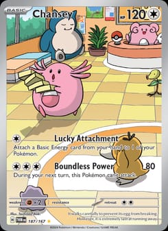 Chansey 187/167 Illustration Rare – Twilight Masquerade Pokémon card