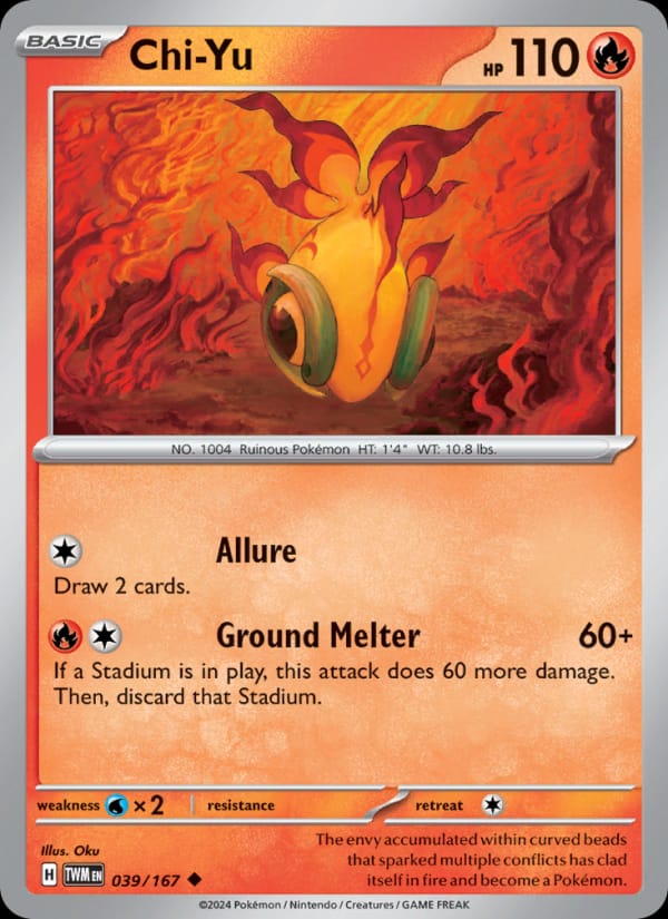 Chi-Yu 039/167 Twilight Masquerade Pokémon card