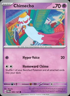 Chimecho 085/167 Common – Twilight Masquerade Pokémon card