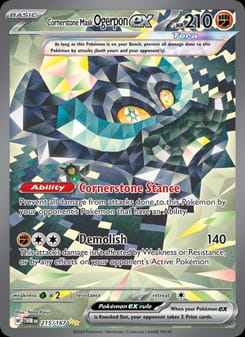 Cornerstone Mask Ogerpon ex 215/167 Special Illustration Rare – Twilight Masquerade Pokémon card