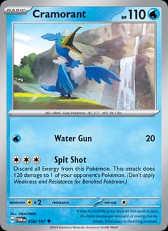 Cramorant 058/167 Uncommon – Twilight Masquerade Pokémon card