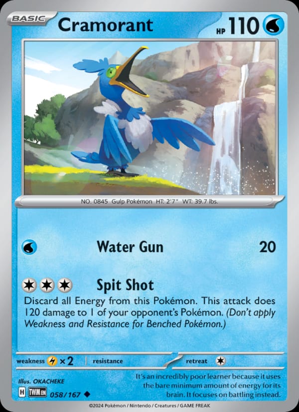 Cramorant 058/167 Twilight Masquerade Pokémon card